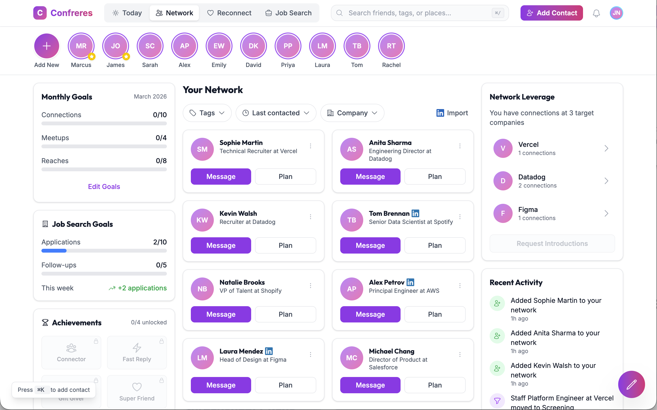 Contact Management screenshot