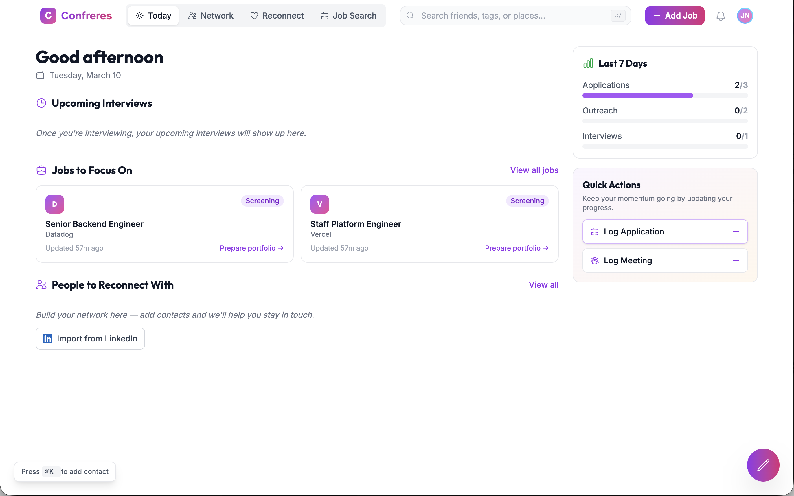 Insights Dashboard screenshot